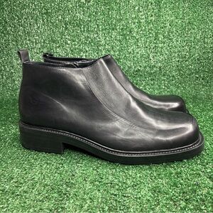 NEW - Brandini Men’s Black Leather Dress Boots Side Zipper Size‎ 11.5